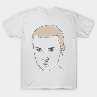 Eleven Hanky Outlined Illustration Stranger Things Parody T-Shirt